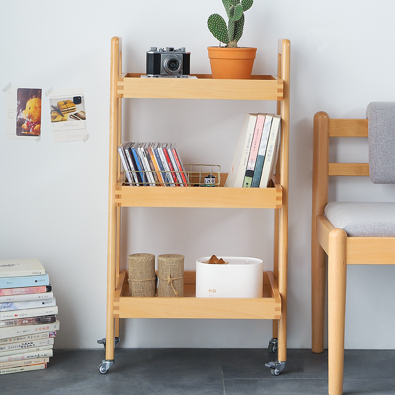 实木边几可移动沙发边柜置物架小户型边桌角几客厅储物架子靠墙架