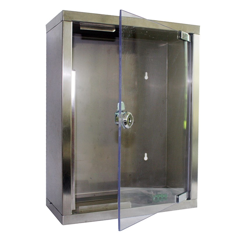 不锈钢意见箱透明玻璃门大号带锁挂墙信件建议箱举报投诉箱爱心箱