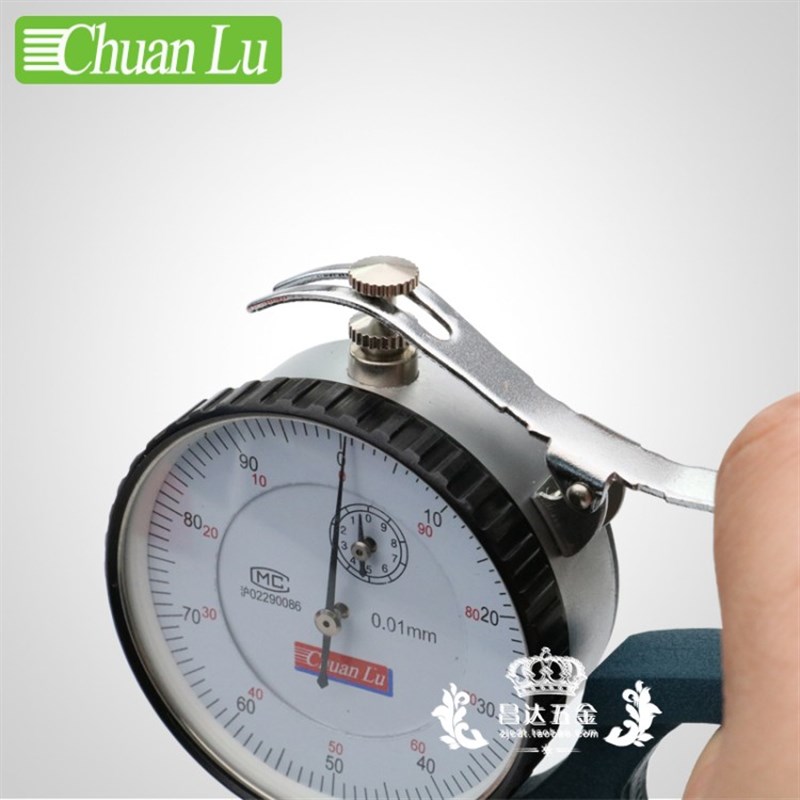 川陆测厚规厚度表百分表0-10*30mm0.01mm测厚仪厚度规布薄膜纸张