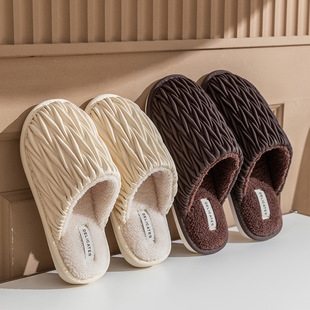 慈溪棉拖鞋女士春秋冬天居家用室内防滑家居保暖毛毛绒情侣冬季男