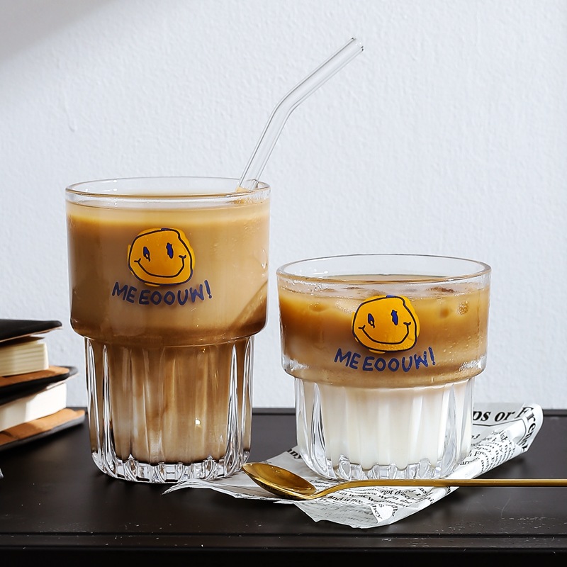 韩国ins风格冰咖啡杯奶茶杯玻璃