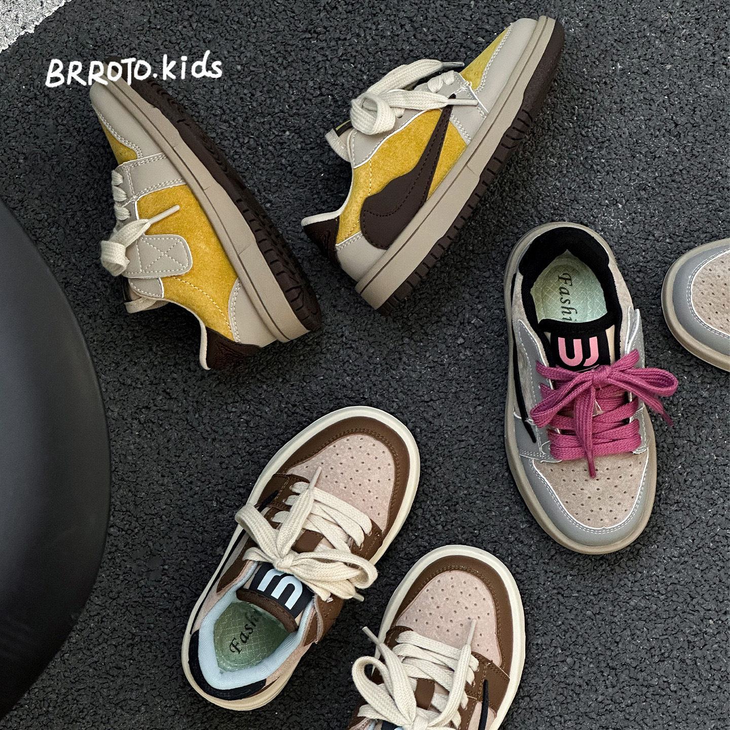 儿童运动鞋2026春季新款低帮板鞋女童鞋子中大童休闲真皮男童鞋子