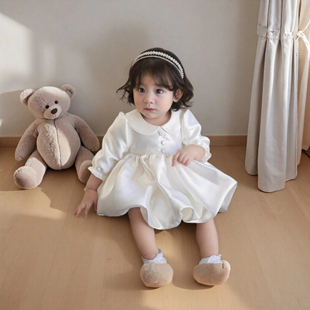 女宝宝生日宴公主裙2026新款 婴儿抓周礼服女童拍照百天童高端礼服
