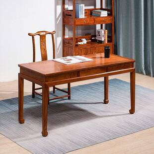 刺猬紫檀书桌中式全实木办公桌电脑桌红木学习桌花梨木家用办公桌