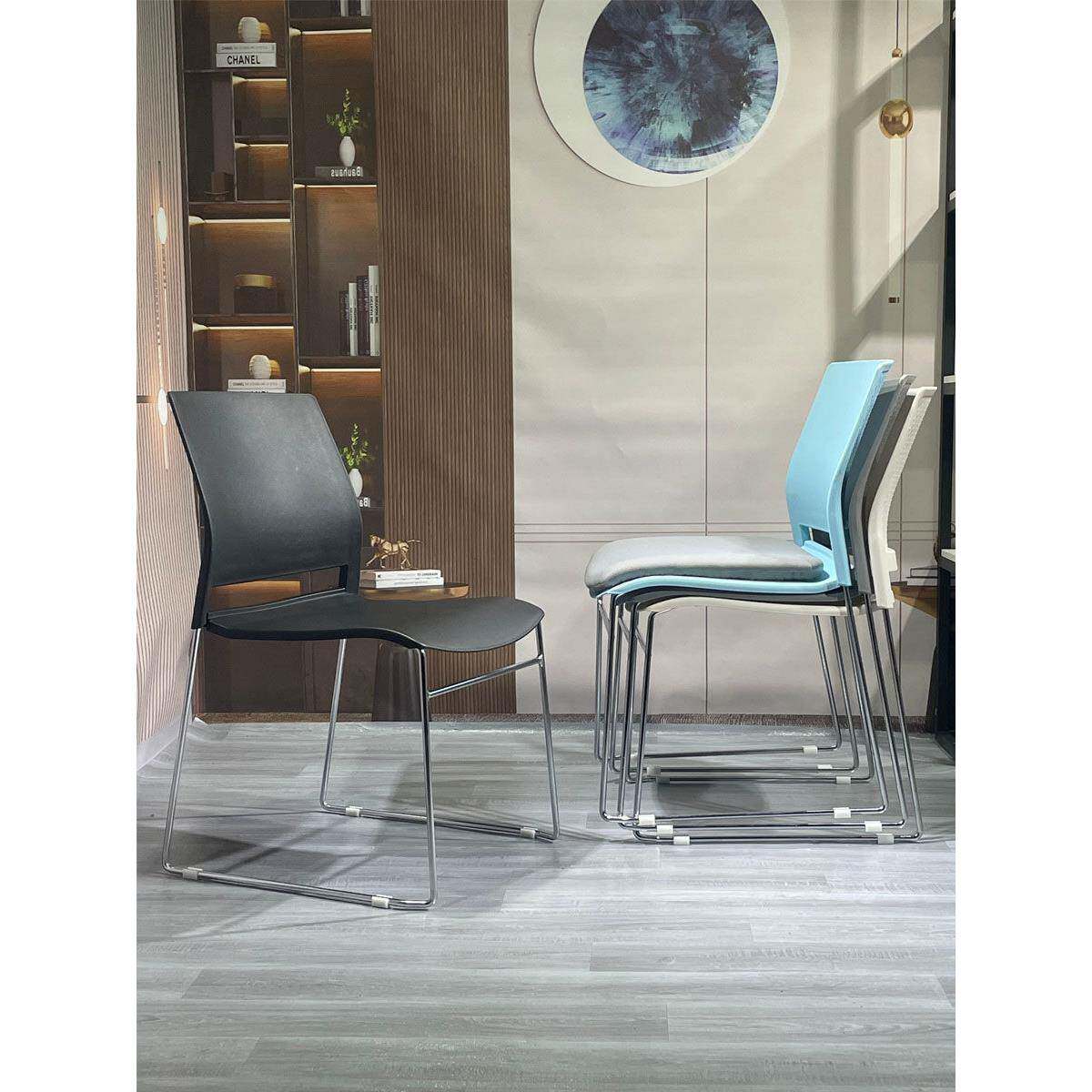 培训椅会议椅可叠落靠背椅简约接待椅会客椅洽谈椅办公室电脑椅子