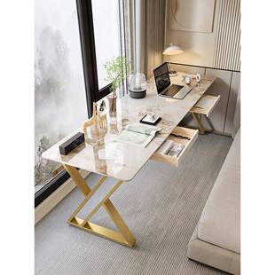 岩板长条桌靠墙书桌阳台窄长条桌床边工作台办公电脑桌支架学习桌