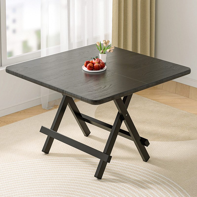 折叠桌餐桌方桌子家用简易1米吃z饭桌90cm户外宿舍折叠桌椅四方桌