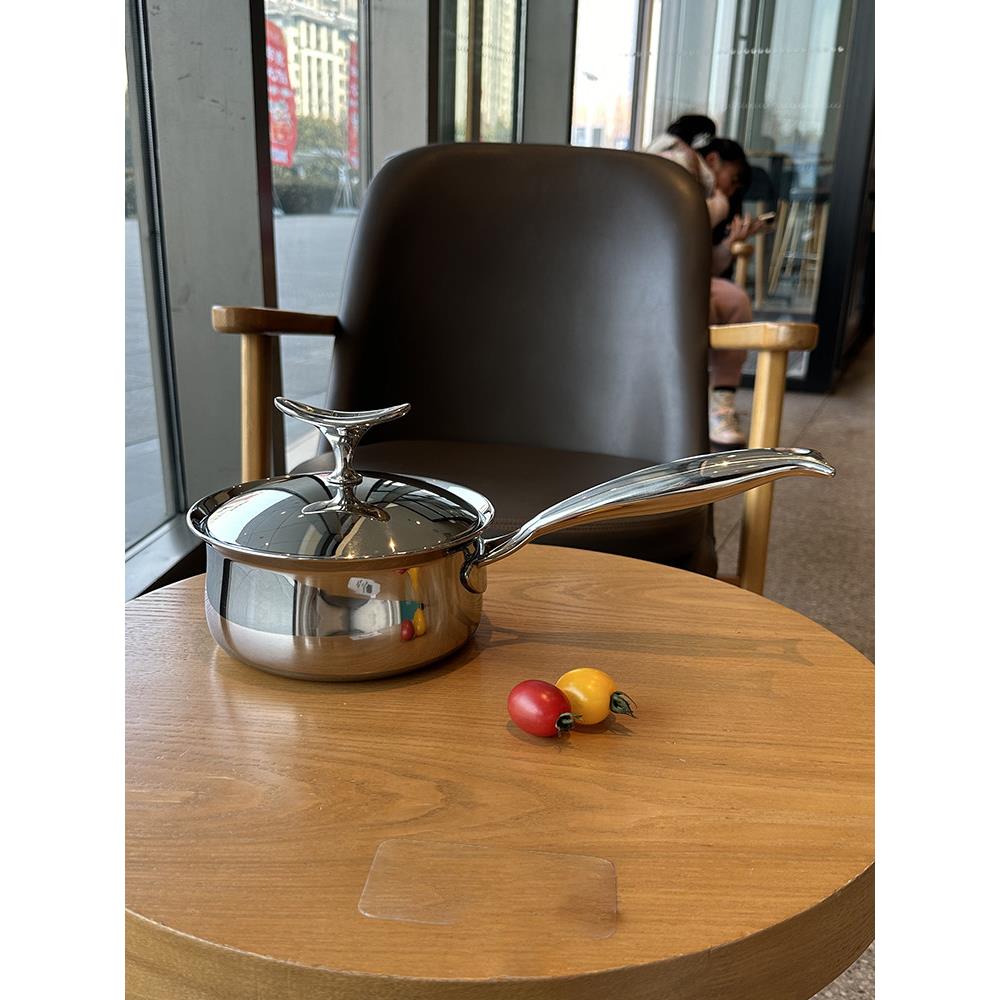 鲸鱼!婴儿煮面汤热牛奶不锈钢家用加厚奶锅汤锅食物补充小锅方便