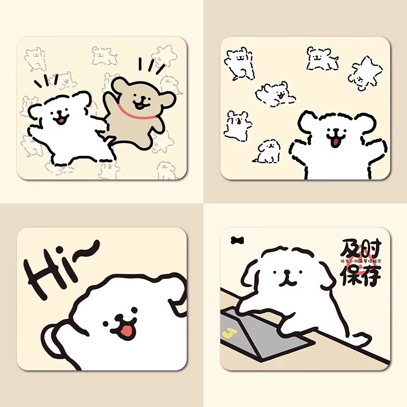 通用百搭线条小狗鼠标垫