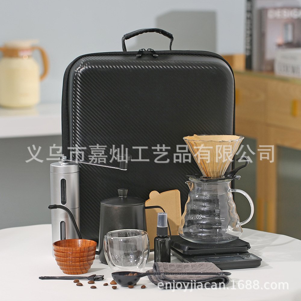 家用滴漏式咖啡过滤器 手冲咖啡壶套装 滤杯分享壶手冲咖啡具套装