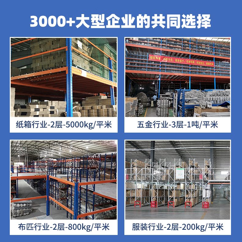 搭建重型二厂房钢结构定制阁楼平台货架平台仓库层可拆卸式仓储A9
