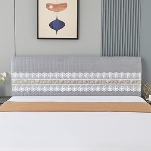 软包四季 通用年新款 弧形夹棉网红床头罩2023床头罩套全包床头套罩