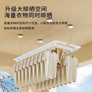 盼盼鲸伸缩手摇升降晾衣架阳台家用室内手动晾衣杆晾被晒衣杆