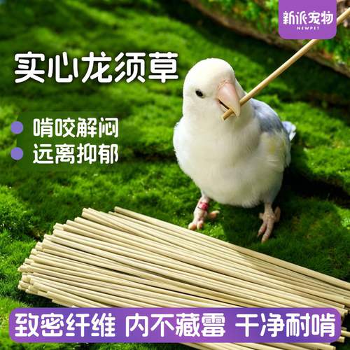 鹦鹉啃咬玩具天然龙须草玩耍解闷