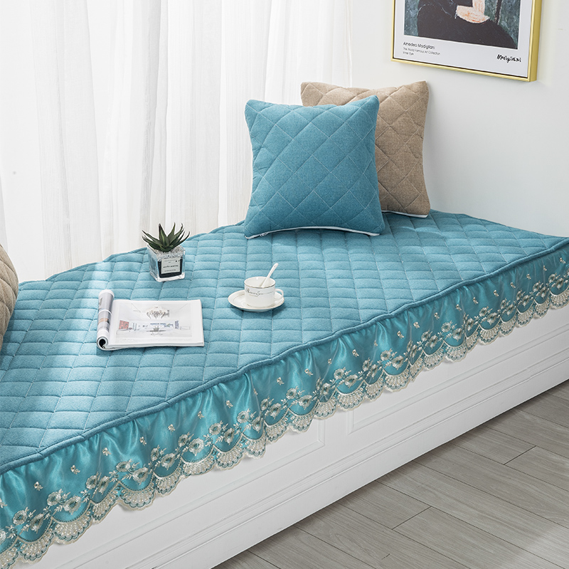 加厚亚麻防滑飘窗垫窗台r垫阳台垫四季通用简约现代榻榻米子毯定