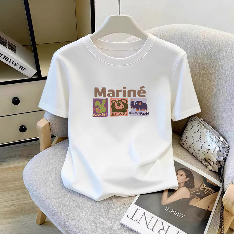 纯棉短袖t恤女夏季2026新款设计感小众正肩圆领高腰短款韩版上衣