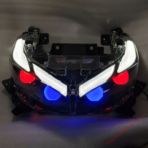 适用于新老款NVX155前大灯改装LED矩阵双光透镜升级激光灯泡总成