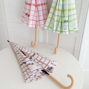 蜗牛记长柄伞半自动16骨加大加固两用弯钩无黑胶双人可用直杆雨伞