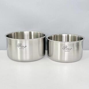 316不锈钢盆子厨房食品级料理盆碗公火锅锅子炖盅带盖子电磁炉可