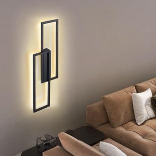 现代极简主义客厅背景壁灯卧室床头灯创意时尚楼梯过道壁灯