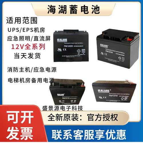 SEALAKE海湖蓄电池FM12220 12V7AH17AH18AH22AH24AH33AH38AH包邮