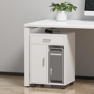 简约打印机架可移动电脑主机架放置收纳架带滑轮主机箱台式主机柜