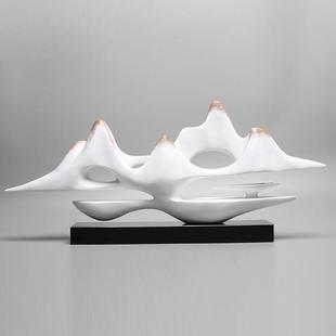 新中式 饰品 创意假山禅意摆件家居客厅现代电视柜入户玄关办公桌装