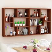 酒柜商店装 简约现代酒架红酒架壁挂式 家用饭厅墙上悬挂式 饰置物架