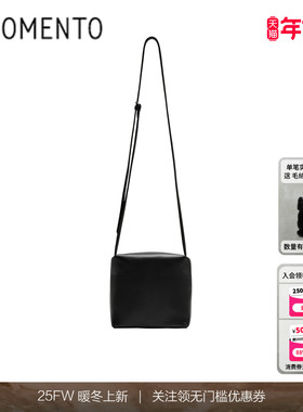 [AMOMENTO] CUBO BAG 25年秋冬新款立方体牛皮斜挎包简约时尚百搭