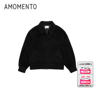 [AMOMENTO] 24FW ZIP-UP BLOUSON 秋冬款毛绒宽松版拉链外套百搭