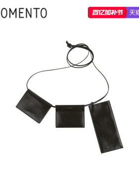 [AMOMENTO] 26PS SLIM LEATHER BELT BAG 26早春新款百搭皮革腰包