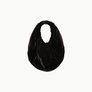 [AMOMENTO] 24FW SHIRRING TOTE BAG 天鹅绒抽褶托特包斜挎腋下潮