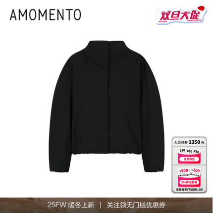 [AMOMENTO] 25FW  SHORT JUMPER 25年新款塔夫绸插肩短款棉夹克