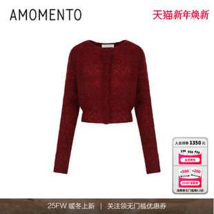 SHEER 25FW CARDIGAN 25年秋冬款 休闲百搭 圆领针织衫 AMOMENTO