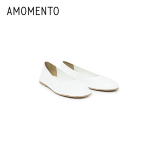 [AMOMENTO]  25PS Women'S Rounded Flats 2025新款平底浅口鞋女