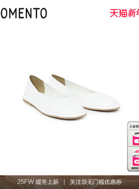 [AMOMENTO]  25PS Women'S Rounded Flats 2025新款平底浅口鞋女