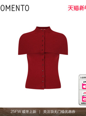 [AMOMENTO] 25FW CAPE TOP SET 25年秋冬新款披肩上衣&抹胸套装