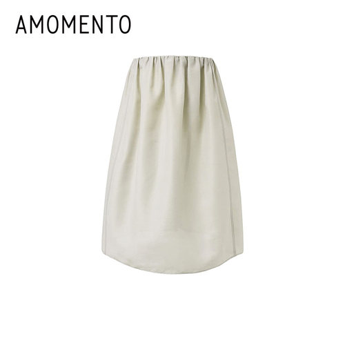 Amomento2025新款透视网纱半身裙