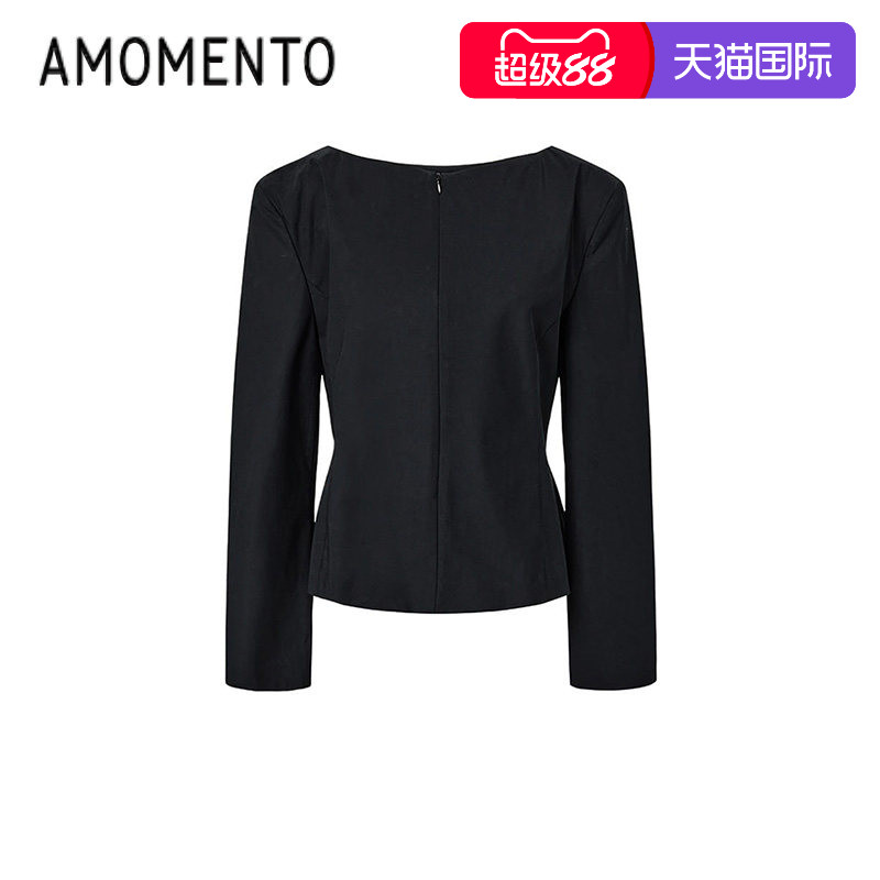 Amomento女士时尚休闲长袖衬衫图片