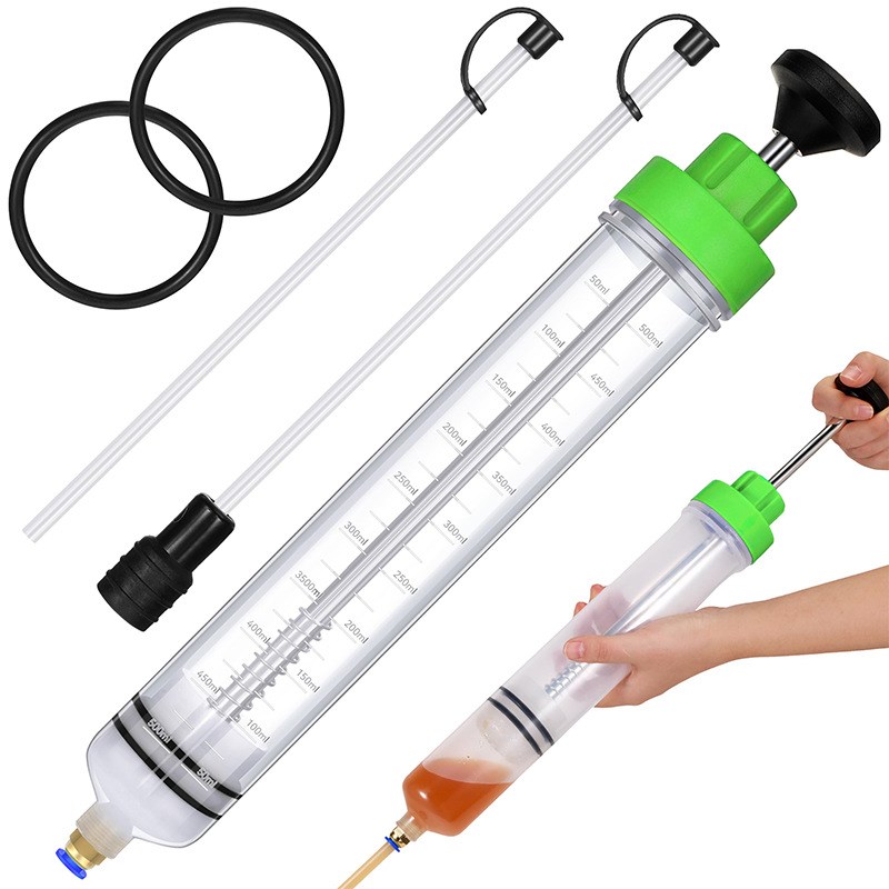 500ml针筒式吸注两用换油器 针筒式加注器抽水器换抽机油刹车油
