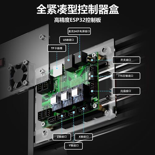 俩棵树TTC3018PRO数控CNC雕刻机小型diy全自动台式刻字画图打标机
