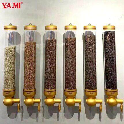 YAMI挂墙式咖啡豆密封储豆罐 大容量商用圆形储物桶