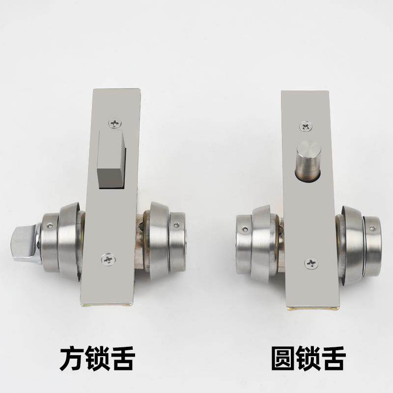 铝合金门锁木门隐形地插锁带钥匙双面锁肯德基门锁有框玻璃门地锁