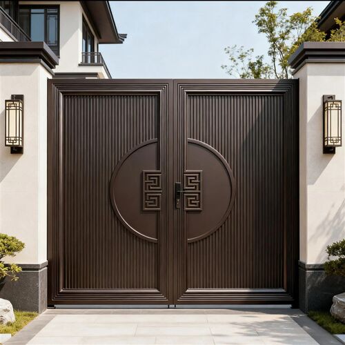 铝合金农村自建房庭院大门别墅大门铝艺铁艺院子大门单双开门中门