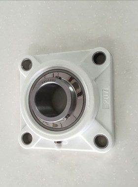 白色塑料轴承座P205 F205 FL205 塑料带座轴承 塑料座不锈钢轴承