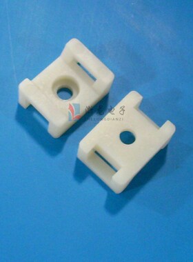 HC-1扎带固定座马鞍形螺丝电线束卡扣尼龙扎带固定扣白色100只/包