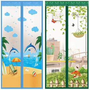 保暖防风厨房隔断帘挡风防冷气家用透明磁铁自吸塑料 空调门帘冬季