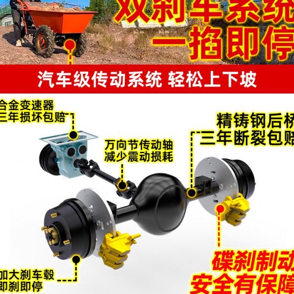 j8灰燃油小型翻斗手推柴油三轮车王载重斗车汽油爬坡农用爬山虎g3