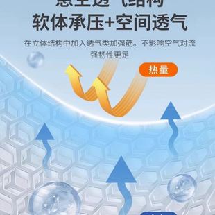 冰垫椅子垫公室久坐通风透气硅胶凉垫蜂窝汽车座垫 凝胶坐垫夏季