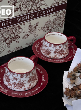 ZOEO「晤薇」2025新款咖啡杯套装高级感下午茶水杯情侣对杯伴手礼